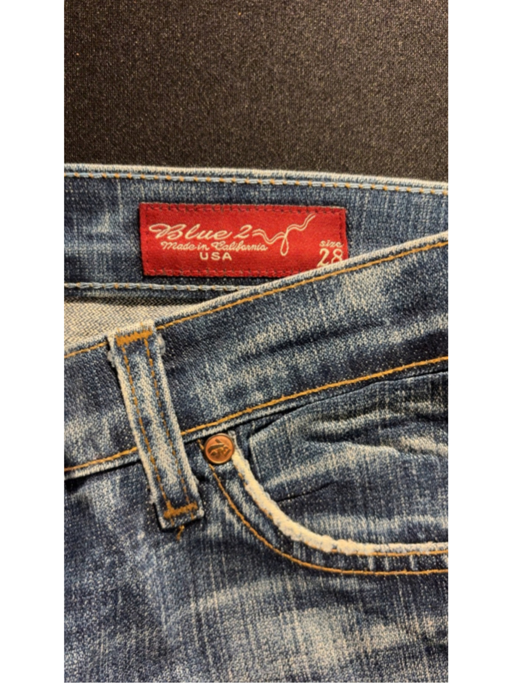 Blue 2 California Made Vintage Flare Jeans Y2K Size 28